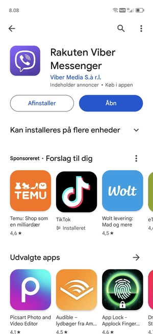 Vælg Åbn