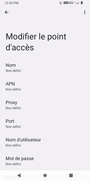 Saisissez les informations MMS