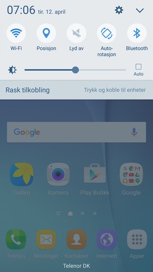 Slå av Wi-Fi  og Bluetooth