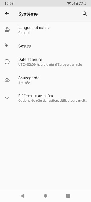 Sélectionnez Préférences avancées