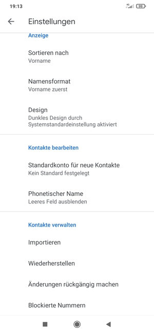 Scrollen Sie und wählen Sie Importieren