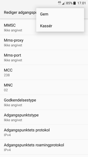 Vælg Gem