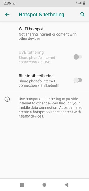Select Wi-Fi hotspot