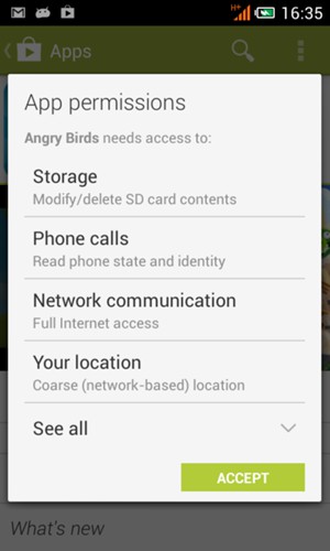 Select ACCEPT