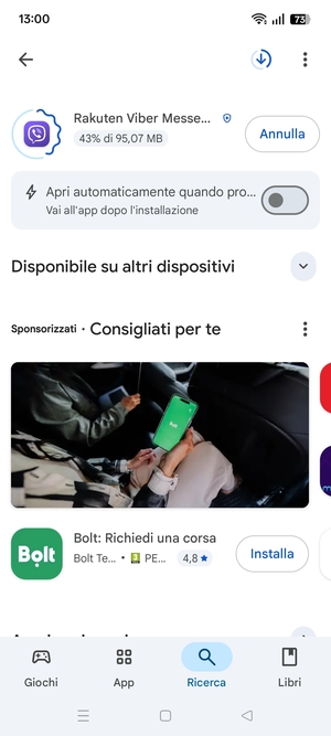 Attendi il completamento del processo di installazione
