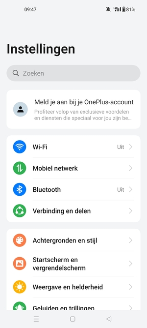 Selecteer Mobiel netwerk