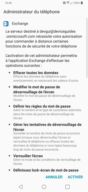 Sélectionnez ACTIVER