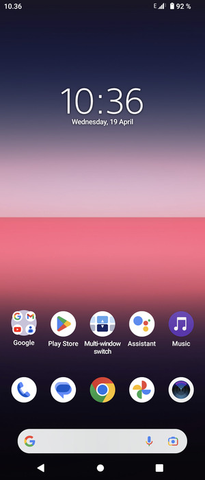 Swipe up