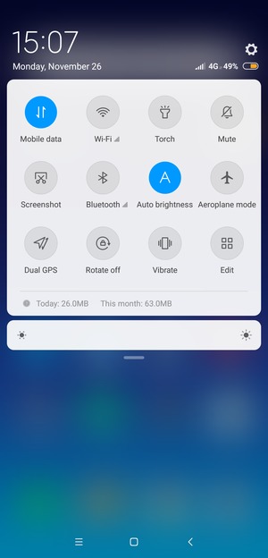 Adjust brightness to the required level