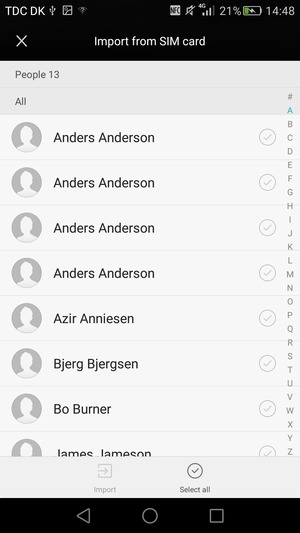 Select Select all