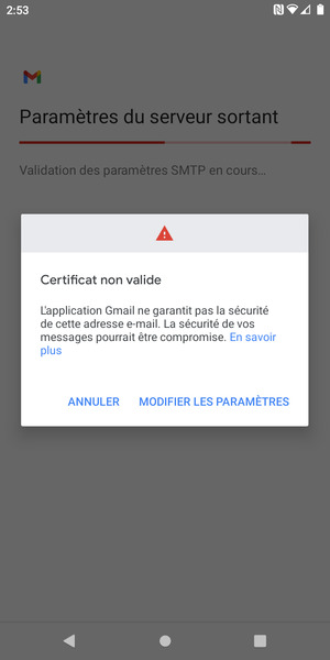 Sélectionnez MODIFIER LES PARAMÈTRES