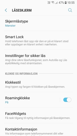Telefonen din er nå sikret med en skjermlås