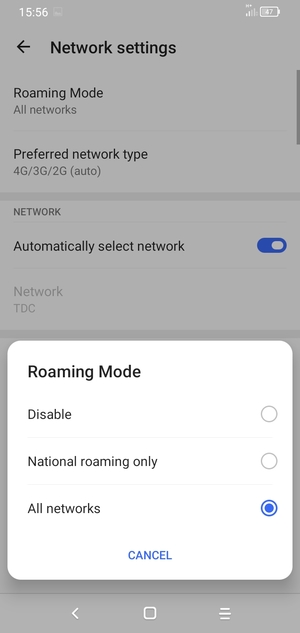 Select your preferred option
