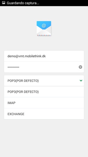 Seleccione POP3(POR DEFECTO) o IMAP