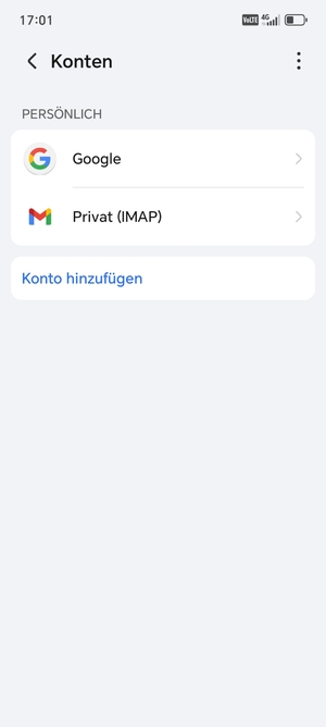 Wählen Sie Google