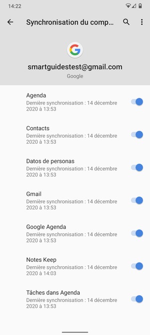 Sélectionnez le bouton du Menu