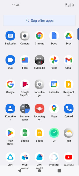 Scroll til og vælg Kontakter