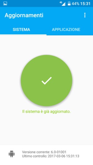 Se il tuo telefono è aggiornato, vedrai la seguente schermata