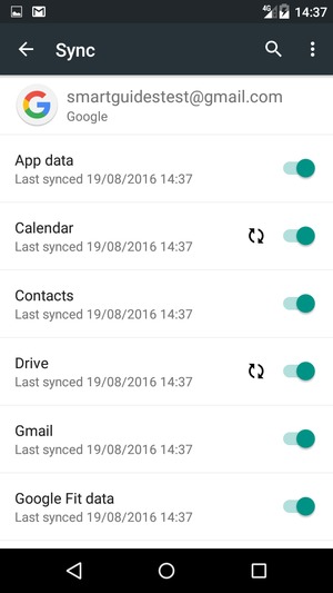 Your information will be synchronised