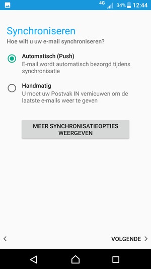 Selecteer uw voorkeursoptie en selecteer VOLGENDE