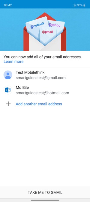 Select TAKE ME TO GMAIL