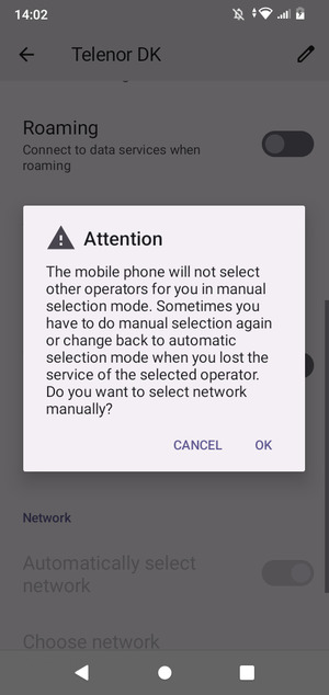 Select OK