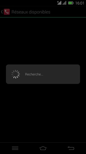 Veuillez attendre la fin de la recherche
