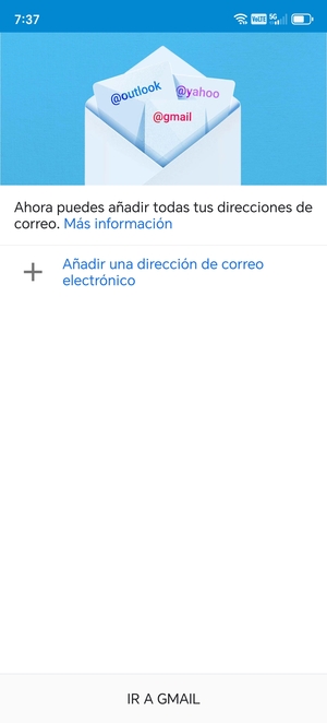 Seleccione Añadir una dirección de correo electrónico