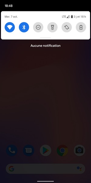 Déroulez à nouveau le menu du haut