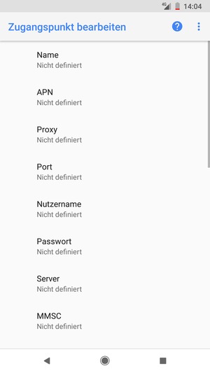 Geben Sie Internet-Informationen ein