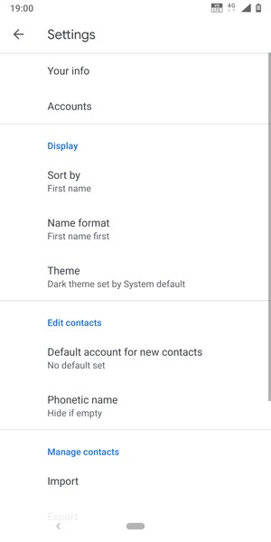 Scroll to and select Import