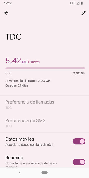 Activar o desactivar Roaming