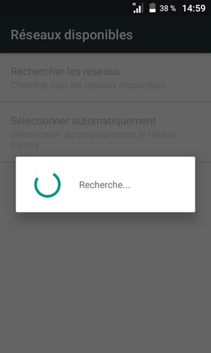 Veuillez attendre la fin de la recherche