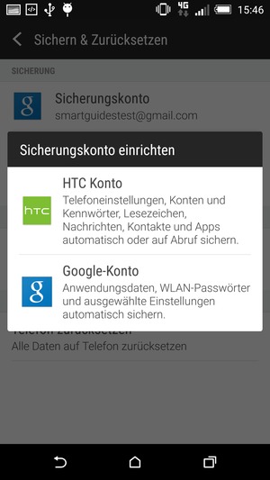 Wählen Sie Google-Konto