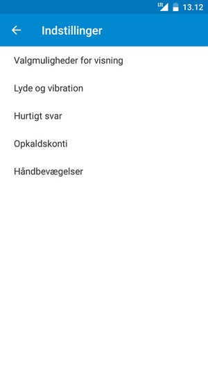 Hvis du ser dette skærmbillede, vælg Opkaldskonti