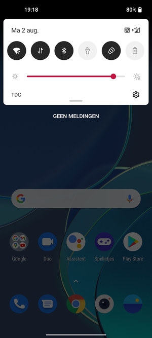 Schuif naar beneden in het bovenste menu opnieuw
