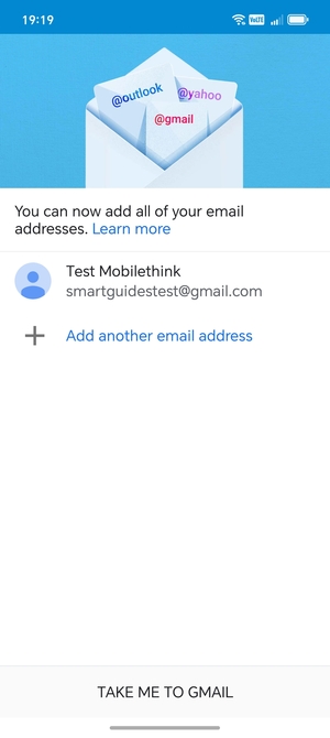 Select TAKE ME TO GMAIL