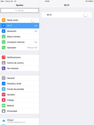 Seleccione Wi-Fi