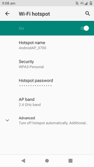 Your phone is now set up for use as a modem