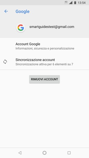 Seleziona Sincronizzazione account