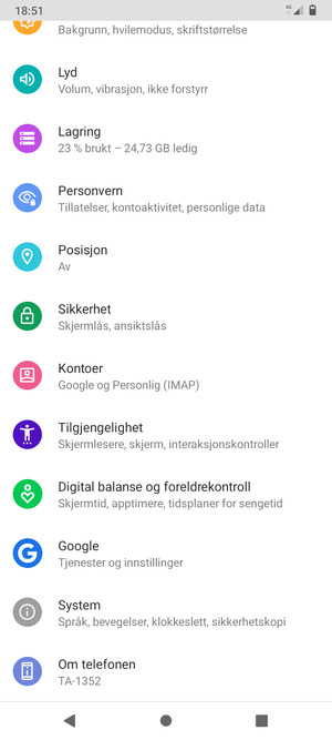 Bla til og velg System