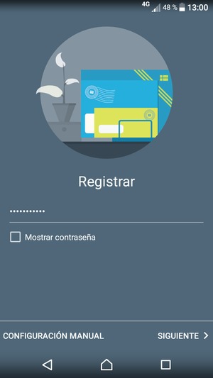 Introduzca su contraseña y seleccione CONFIGURACIÓN MANUAL