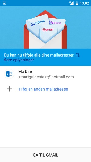 Vælg GÅ TIL GMAIL