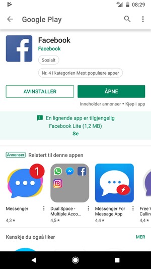 Velg ÅPNE