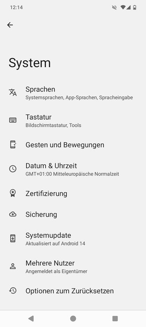 Wählen Sie Systemupdate