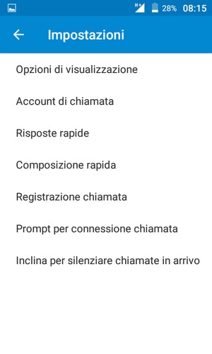 Seleziona Account di chiamata