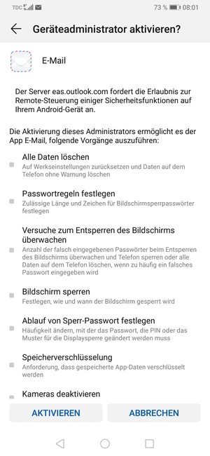 Wählen Sie AKTIVIEREN