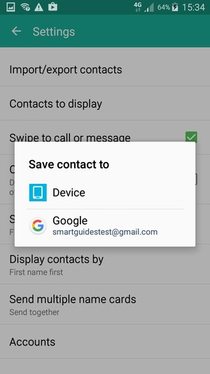 Select your Google account