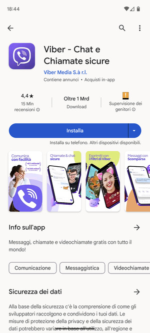 Seleziona Installa