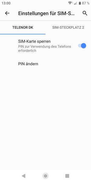 Wählen Sie Public und wählen Sie PIN ändern